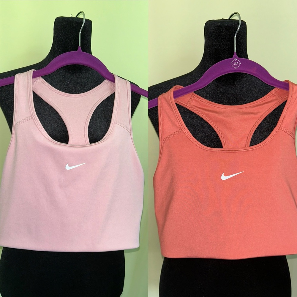 Lot of 2 Nike Sports Bras (1 Large, 1 Med).